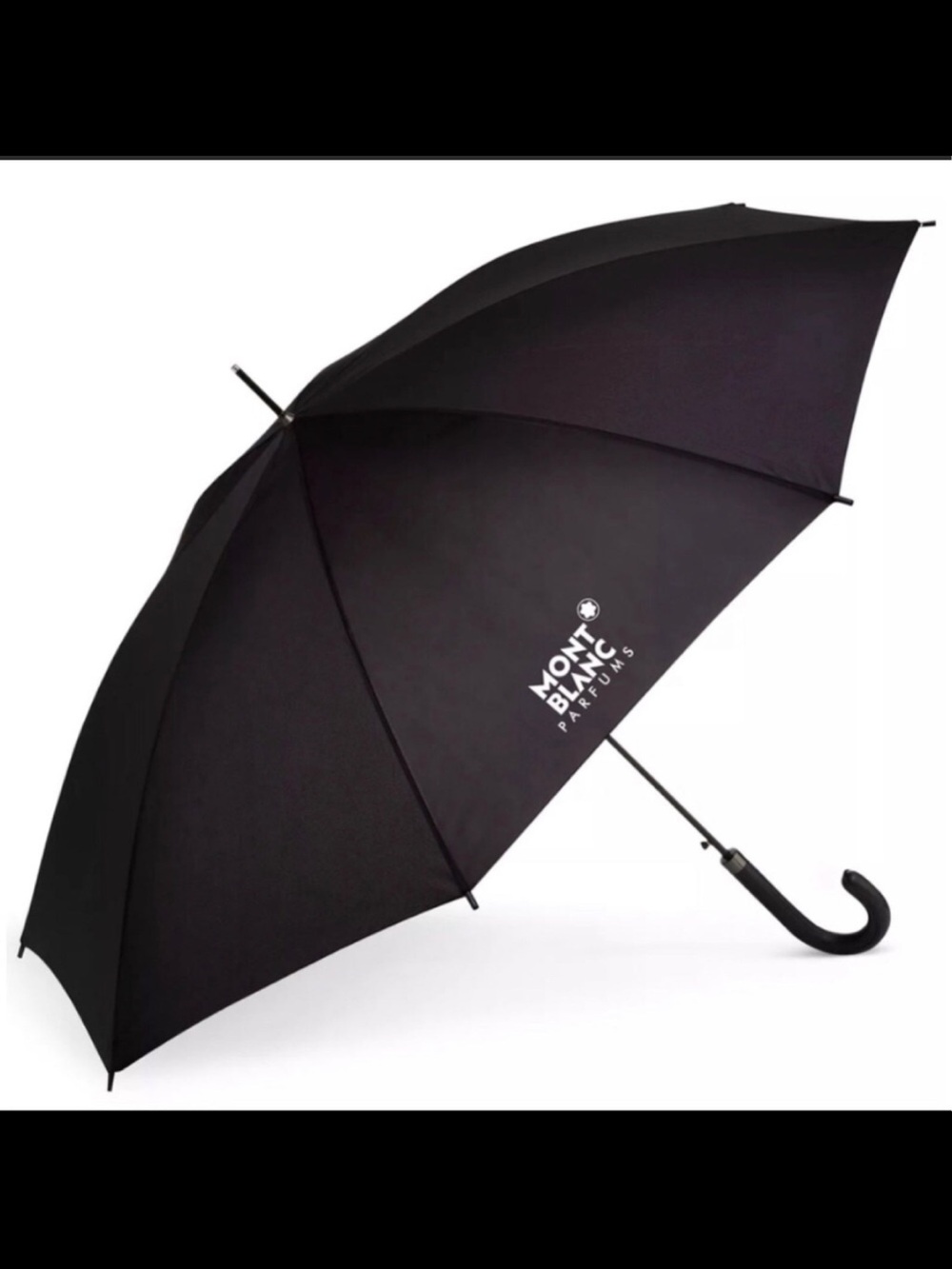 Montblanc Black Classic Straight-Handle Umbrella